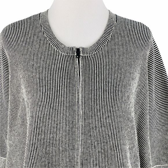 Cabi Sweater Size Small 3526 Cupid's Cardi Full Zip Cardigan Striped Womens - Picture 3 of 10